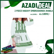 AZADI DEAL 2 PIECE HAEAVY EMBROIDERED JHABLA