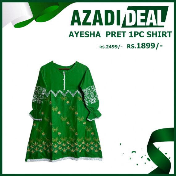 AZADI DEAL AYESHA  PRET 1PC SHIRT