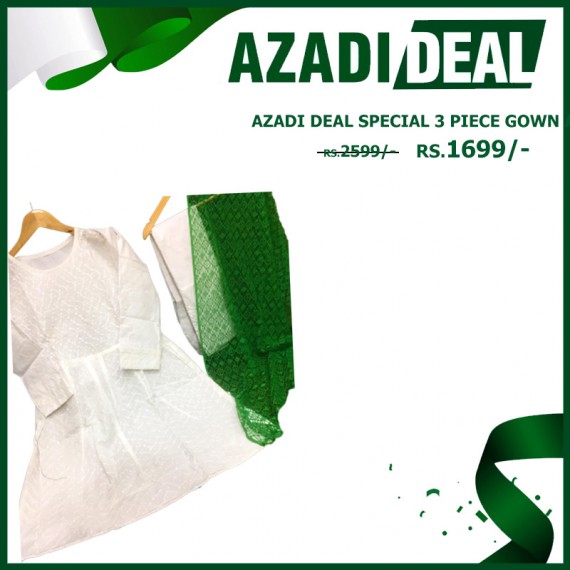 Azadi Deal Special 3 piece Gown AD-455