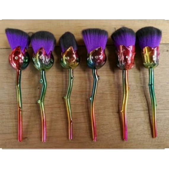 3D flower makeup brushes