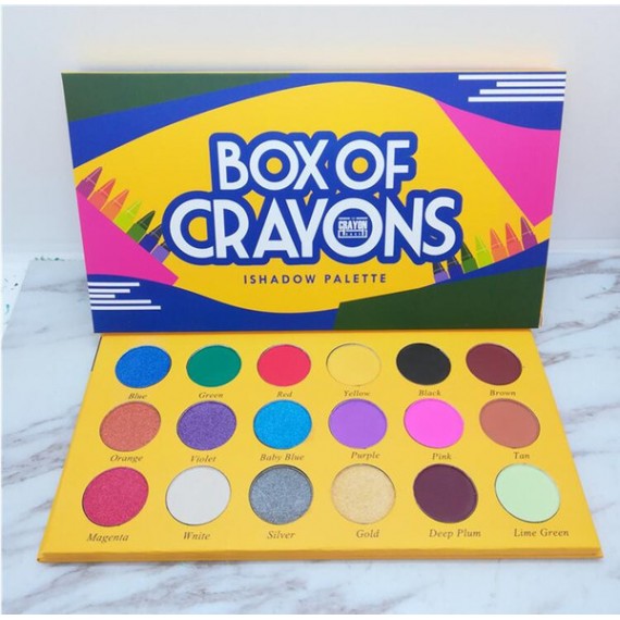 Box of crayons 18 colors eyeshadows