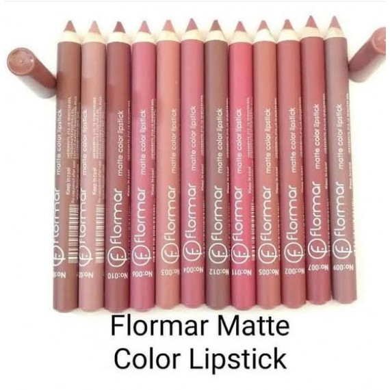 Flormar Matte color lipstick pencil 12 Pcs