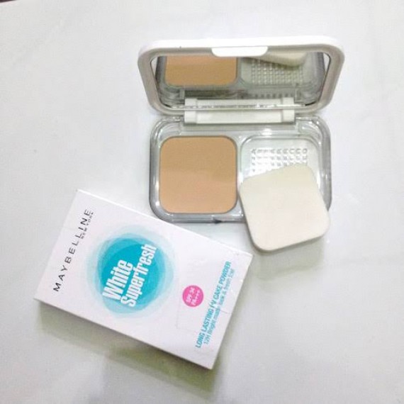 Maybelline white super fresh cake powder Natrul color