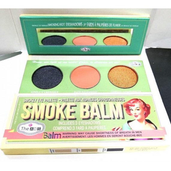 SMOKE BALM 3 colors eyeshadows Mini kit 2 shades valvet & 1 color matte