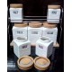 8 Pcs Ceramic Spice Set with Wooden Air Tight Lids RB-381