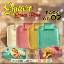 Pack of 2 Square Snack Plate