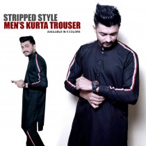 Stripped Style Mens Kurta Trouser 