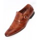 Brown Side Buckle Stylish Formal Shoes