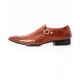 Brown Side Buckle Stylish Formal Shoes