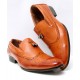 Camel Brown Tassels Design Formal Shoes