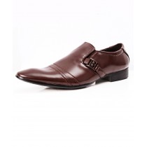 Choco Brown Side Buckle Stylish Formal Shoes