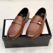 Gucci Bee Formal Shoes Brown