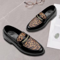 Gucci Leopard Texture Formal Shoes