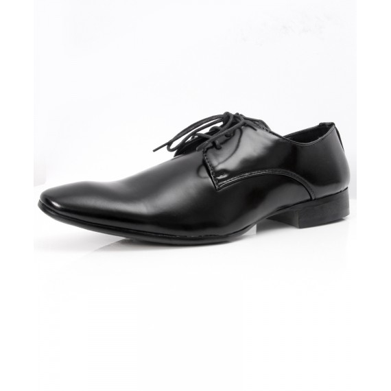 Plain Black Stylish Design Formal Shoes