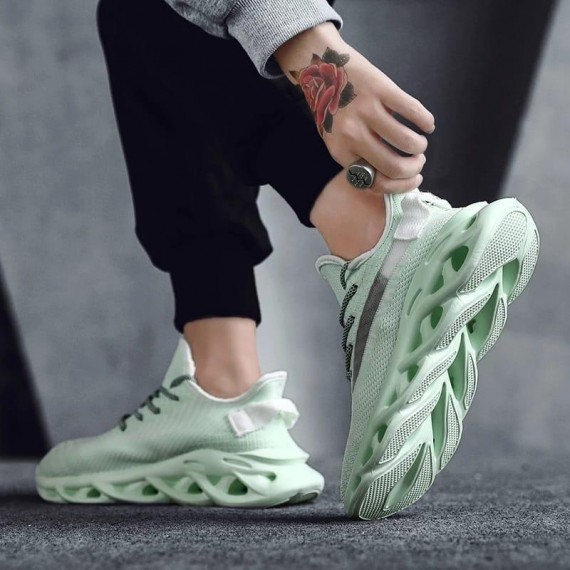 Off White Luxury Casual Green Shoes