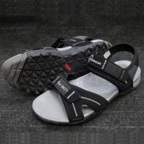 Black Two-Strap Design Casual Sandal