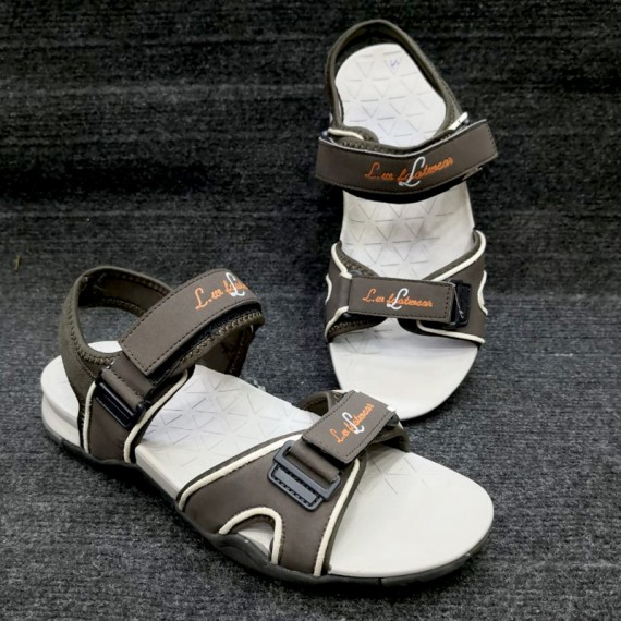 Brown Two-Strap Design Casual Sandal