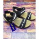 Brown White Strap Design Casual Sandal