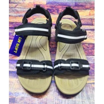 Brown White Strap Design Casual Sandal