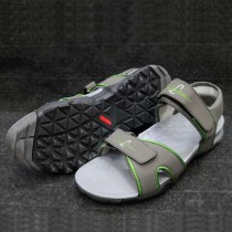 Gray Green Two-Strap Design Casual Sandal