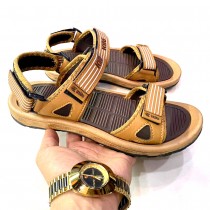 Kito Line 2 Strap Casual Sandals Camel Brown