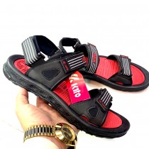 Kito Line 2 Strap Casual Sandals Black Red