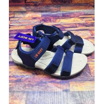 Navy Blue Tri-Strap Design Casual Sandal