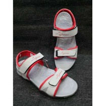 White Red Two-Strap Design Casual Sandal