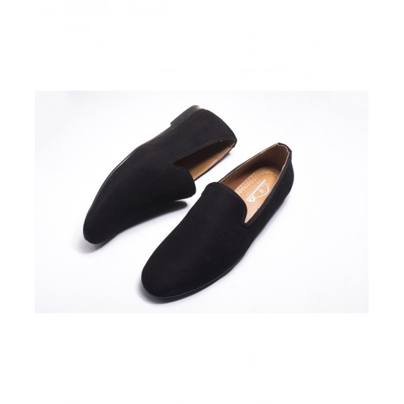 Black Plain Stylish Breathable Loafers