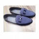 Blue Stylish Design Slip-On Loafers