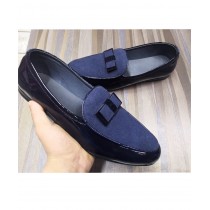 Blue Stylish Design Slip-On Loafers