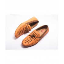 Brown Dotted Lace-Up Breathable