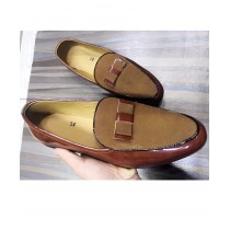 Brown Stylish Design Slip-On Loafers