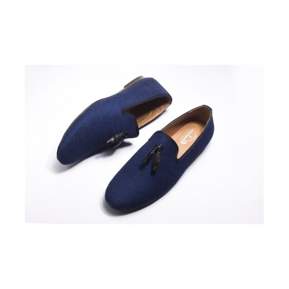 Dark Blue Breathable Loafers