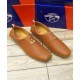 Light Brown Stitched Design Loafers