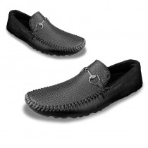 Men's Black Belt Casual Shoes