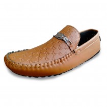 Men's Camel Brown Texture Shoes