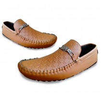 Men's Camel Brown Texture Shoes