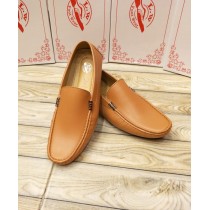 Mustard Stitched Design Slip-on Loafers