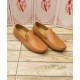 Mustard Stitched Design Slip-on Loafers