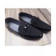 Shiny Black Stylish Design Slip-On Loafers