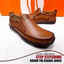 Step Stitching Round Toe Casual Shoes