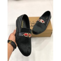 Velvet Style Black Loafer Shoes