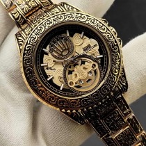 Rolex Engraving Chain Skeleton Date Dial