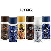 Pack of 6 Lelido Paris Deodorants for Men