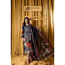 Ayesha Pret Embroided 3Pcs Stitched Printed Suit