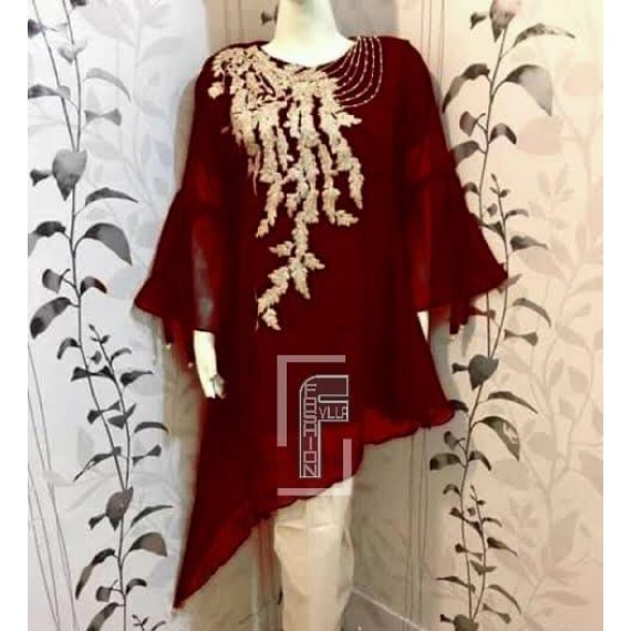 Chiffon Embroided Stylish Design 3pcs Suit MB-40