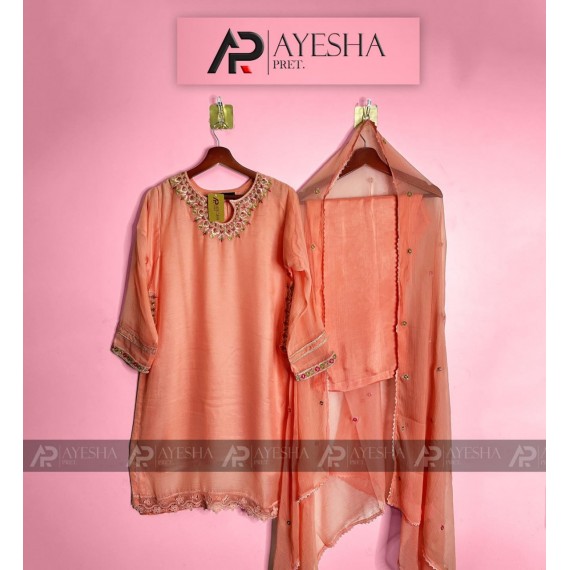 Chiffon Multi Embroidered 3pcs by AYESHAPRET MB-139