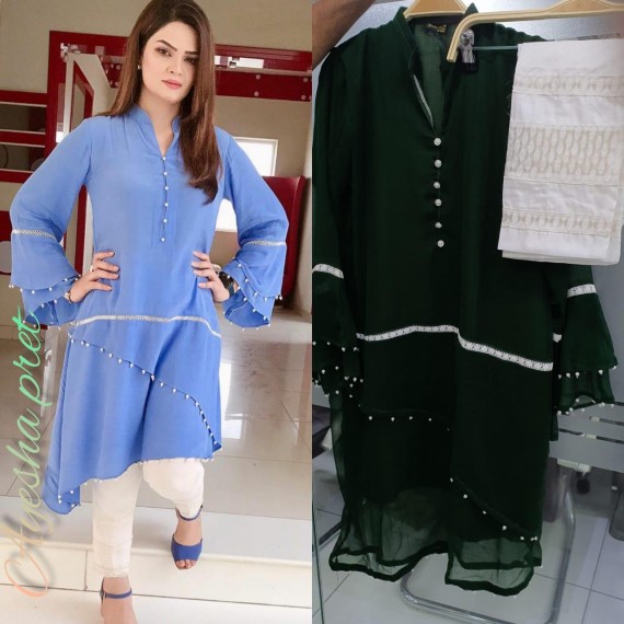 CROSS A-LINE BUSHRA HAQ BY AYESHA PRET MB-323