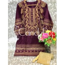 Eid Collection Cotton Stitched 3 Pcs Suit MB-292